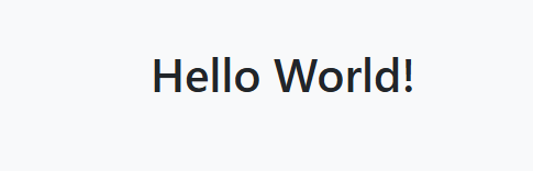 Hello World